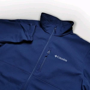 Columbia Jacket Mens XL Blue Ascender Softshell Full Zip Outdoors - Picture 1 of 9