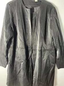Giacca/Cappotto Chico's Nero Stampa Animalier - Manica 3/4 - Taglia 4 - Foto 1 di 11