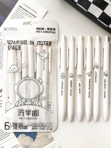 Astronaut Outerspace Graphic Pen Set 6 Gel Pens New USA Seller - Picture 1 of 6