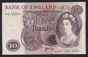 Banconota Regno Unito 10 pounds (1970-1975) P.-376c SPL/XF - Imagen 1 de 2