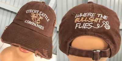 Gorra de béisbol Utecht Cattle Companies Where the BS Flies con tirantes  Foto 1 de 4