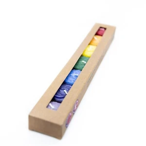 7 Chakra Tea Light Candles Scented 100% pure Palm Wax essential oils Ritual Yoga - Picture 1 of 9