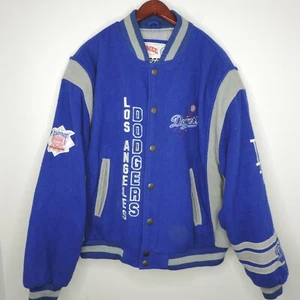 Giacca Bomber Blu Nuce moscata Campri Los Angeles Dodgers MLB Lana Trapuntata Uomo Grande - Foto 1 di 14
