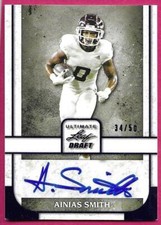 2022 Leaf Ultimate Draft Football AINIAS SMITH Autograph 34/50