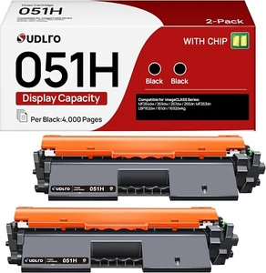 2-Pack 051 CRG-051H Toner Cartridges Compatible Replacement For Canon Black 1226 - Picture 1 of 7