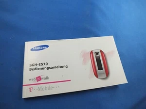 Oryginalna instrukcja obsługi Samsung SGH E570 niemiecka instrukcja telefon niemiecki - Zdjęcie 1 z 5
