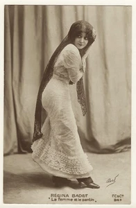 PORTRAIT OF ACTRESS REGINA BADET: “THE WOMAN AND THE PUPPET” (VINTAGE RPPC) - Picture 1 of 2
