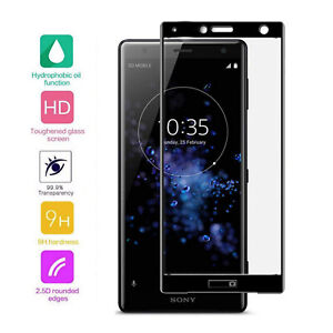 Sony Xperia XZ2 Compact Full Tempered Glass Screen Protector Film - Black
