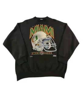 Vintage 1992 Miami Hurricanes University Salem Sportwear Crewneck Size Xl - Picture 1 of 8