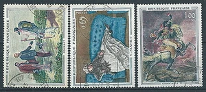 1962 FRANCIA USATO QUADRI DI FRANCIA 3 VALORI - G7 - Picture 1 of 1