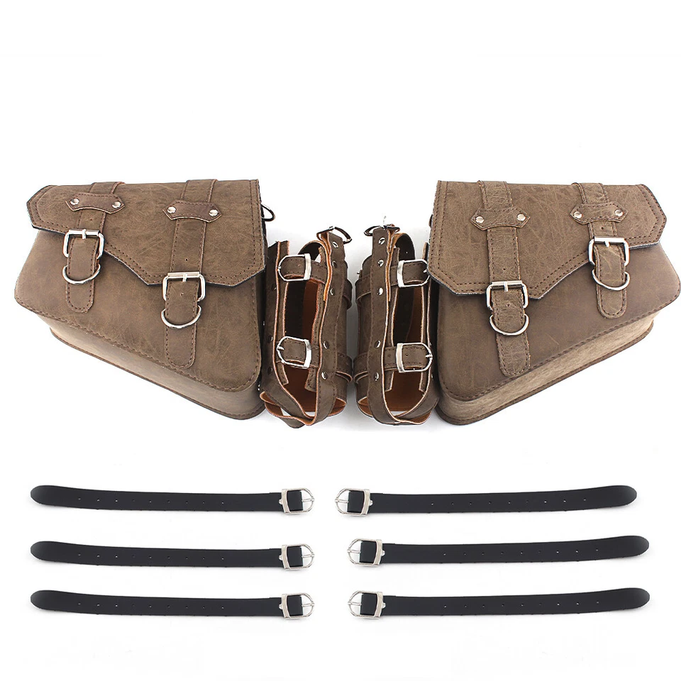 Motorcycle Saddle Bags For Harley Sportster XL 883 XL 1200 Side Tool Bag Luggage - Image 1 of 4