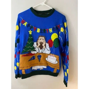 Suéter Blizzard Bay Unisex Feo Navidad "Feliz Cumpleaños Jesús" S - Imagen 1 de 10
