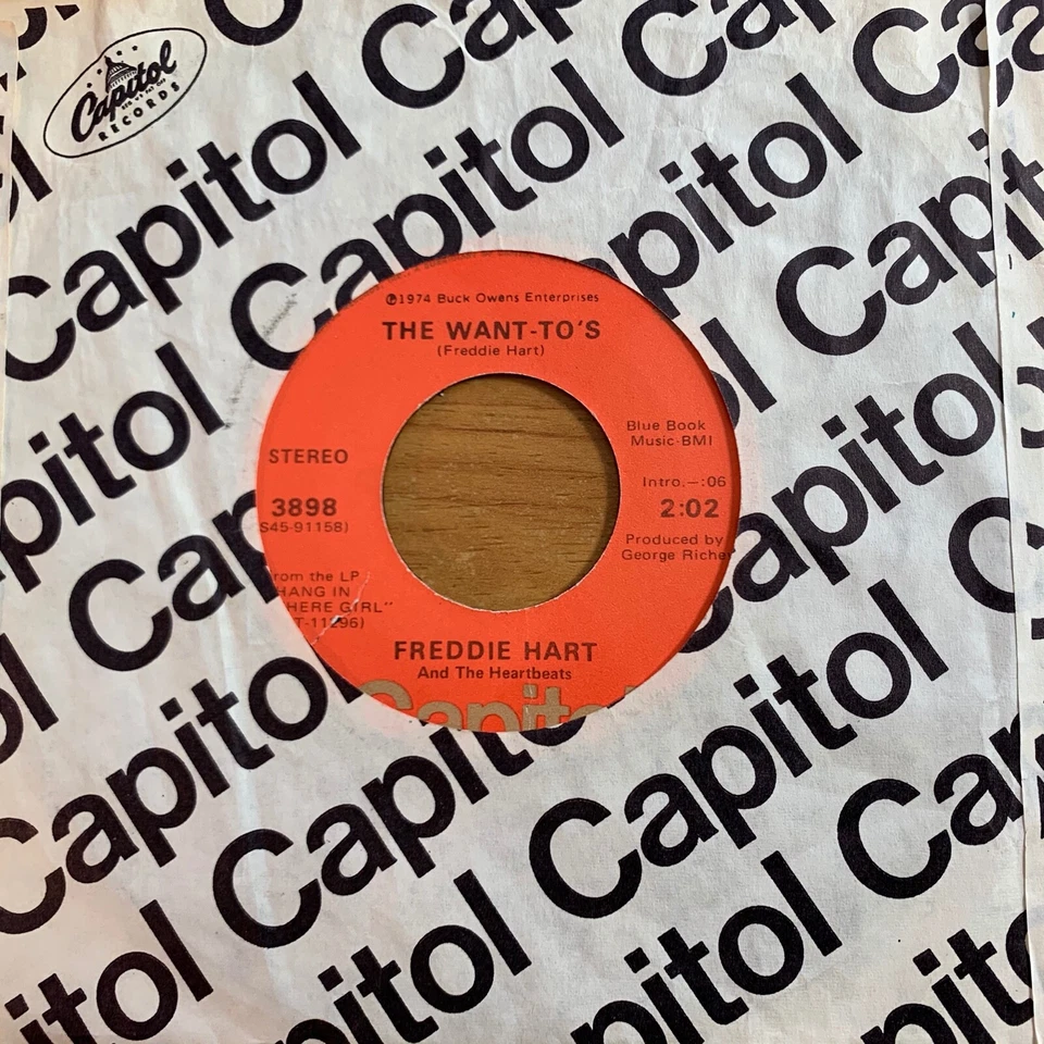 Freddie Hart & The Heartbeats - The Want-To's // 7" - 1. US-Pressing 1974 - TOP - Bild 1 von 1