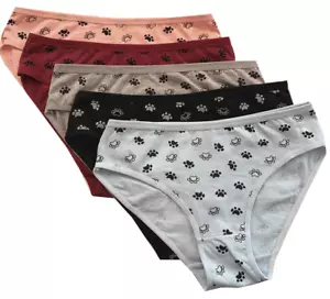 Lot 5 Women Bikini Panties Brief Floral Lace Cotton Underwear Size M L XL(#C114) - Picture 1 of 6