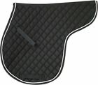 New BLACK Cotton Quilted ALL PURPOSE A/P Contoured English Saddle Pad 30990