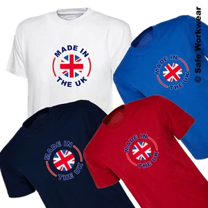 T-shirt Made In The UK Union Jack - Maglietta regalo England Football Celebration - Foto 1 di 19