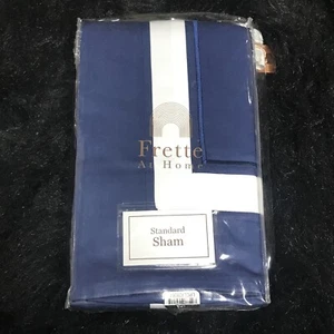 Frette At Home Arno Standard Sham Blue White - Picture 1 of 6