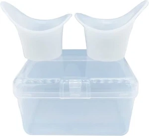 2 Pezzi Tazze Lavaggio Occhi in Silicone per Risciacquo Occhi,Pulizia con 1 Contenitore - Foto 1 di 1