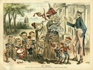 UNCLE SAM WHITE HOUSE LANDLORD TENANTS NO CHILDREN WHITELAW REID SHERMAN INGALLS - Picture 1 of 1