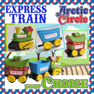 Polarkreis Schnellzug Lokomotive Motor EISENBAHN Begleitwagen IHR Spielzeug WAHL - Bild 1 von 8