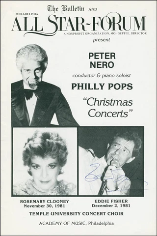 EDDIE FISHER - PROGRAM COVER SIGNED Cover