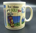 Tasse à café vintage vraie femme jouer au golf en céramique par papier article cadeau