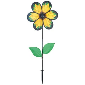 13.5" Yellow SUNFLOWER FLOWER Ground Stake Wind Spinner, ITB-2644 - Picture 1 of 4