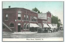 Main Street Old Stores SHEFFIELD IA Franklin County Iowa Postcard