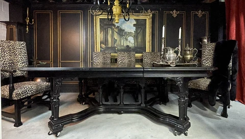 gothic dining table medieval renaissance revival Cover