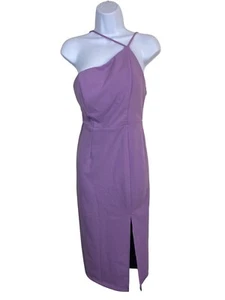 Hello Molly Asymmetrical Lavender Midi Dress size 6 Romantic Event Cocktail - Picture 1 of 17