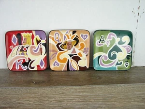 Set 3 mini piatti da poker vintage MWW Market - Foto 1 di 6