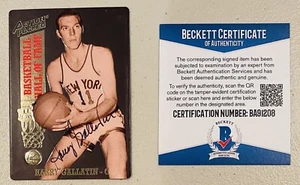 Harry Gallatin 1993 firmada autografiada tarjeta llena de acción #44 certificado de Beckett BAS - Imagen 1 de 1