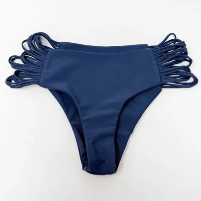 Mikoh темно-синий бикини низ размер S нахальный пляж бассейн Summer удобный с ремешками новый - Изображение 1 из 4