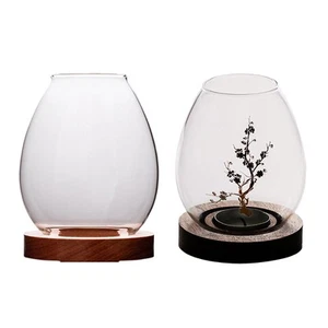 Holder Round Hollow Glass Wedding candlestick - Picture 1 of 15