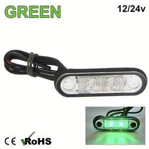 50 x GREEN HELLA STYLE LED FLUSH FIT KELSA BAR MARKER LAMP LIGHT 12v 24v - Picture 1 of 10