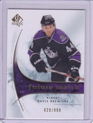 Davis Drewiske Future Watch 2009-10 SP Authentic Hockey Card Number 183 629/999 - Image 1 of 2