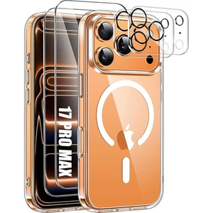 Coque pour iPhone 17 16 17e 15 14 13 12 Magnétique+2 Vitre écran+ 2 Verre Caméra - Afbeelding 1 van 22