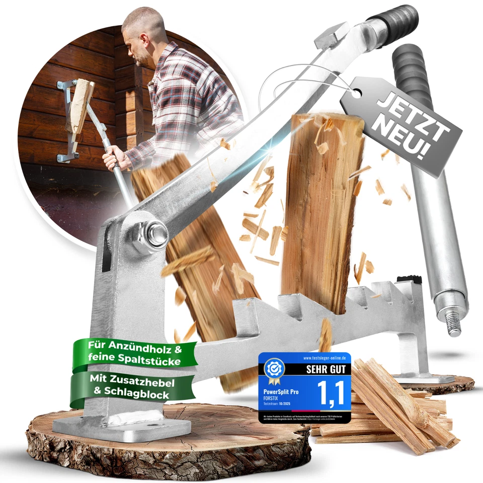FORSTIX Spaccalegna Manuale [Montaggio a Parete] Spaccalegna Meccanico Coltello Truciolare - Immagine 1 di 4