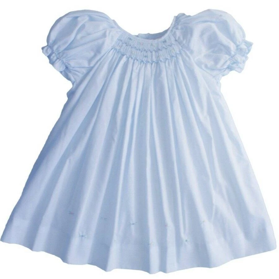 Petit Ami Blue Smocked Daygown with Embroidered Hem  3 6 Months - Image 1 of 1