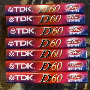 TDK D60 SEALED VINTAGE 7 TAPE LOT - Bild 1 von 4