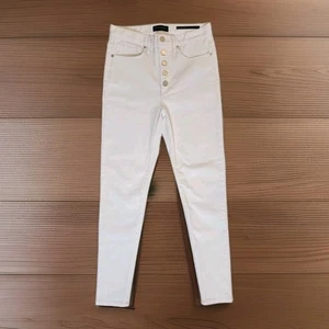 Banana Republic Button Fly High Rise Skinny weiße Damenjeans Größe 27 neu mit Etikett - Bild 1 von 10