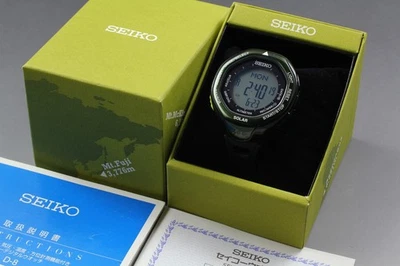 Seltene grüne [N NEUWERTIG/Full Set] SEIKO Alpinist S822-00A0 Solar Herren... - Bild 1 von 4