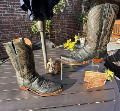 Botas Vaqueras Lucchese 12 Color Verdoso Oscuro. Impresionante ✅r👢1st Foto 1 de 4