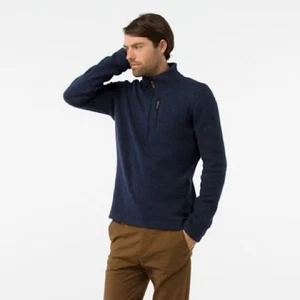 Suéter Smartwool Hudson Trail Fleece Media Cremallera Mezcla Merino Azul Marino SW016520 $140 - Imagen 1 de 9