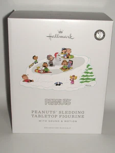 Peanuts Sledding 2024 Hallmark Animated Peanuts Tabletop Display - NIB - Picture 1 of 5