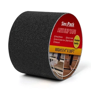 Antirutschband Schwarz 4 Zoll x 30 Fuß Antirutschband, Bester Grip Antirutschstreifen Ta... - Bild 1 von 8