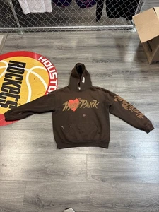 Size Medium - Hyde Park "You Aren't Invited" Brown Hoodie Graphic Heart Print - Picture 1 of 7