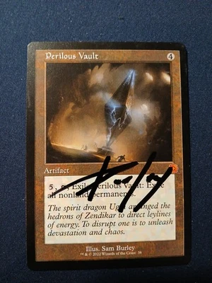 MTG Perilous Vault Artifact the Brothers' War Retro LP signed - Image 1 of 2