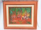 Oil Painting Pierre Dumont French Impressionist Orange Frame 1884 1936 Horse