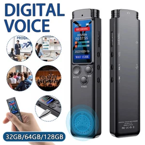 32/64GB Digital Voice Recorder Voice Activated Recorder fr Lectures Meetings MP3 - Picture 1 of 15